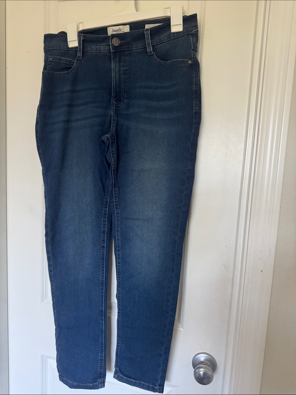 Angel Women's Skinny Jeans in Dark Blue Wash
